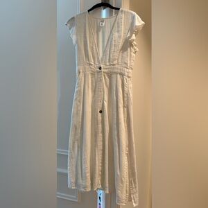 L*Space Cream Midi Cotton Dress